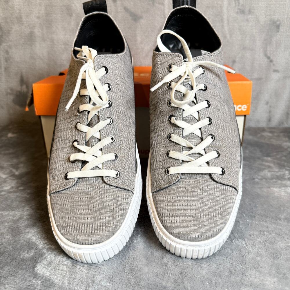 Karl Lagerfeld Paris Gray Platform Lace Up Sneakers Casual Streetwear size 12